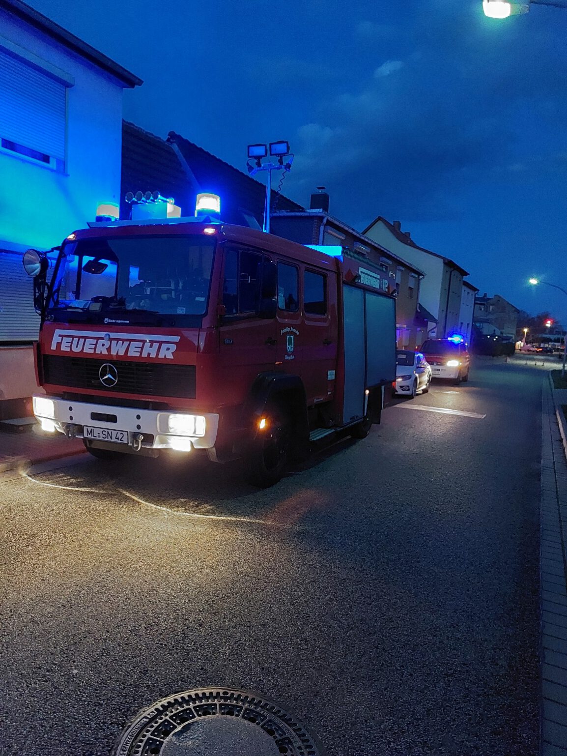 Gebäudeeinsturz Feuerwehr Siersleben